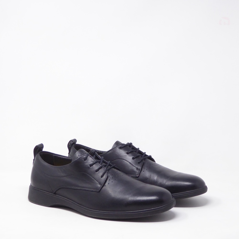 Amberjack Mens The Original Derby Oxfords Shoes Black Leather Hybrid Size 10.5